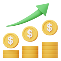 Finance profit 3d illustration png