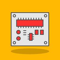 Pcb Board Filled Shadow Icon vector