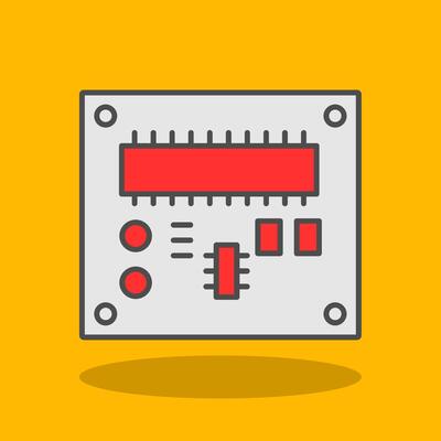 Pcb Board Filled Shadow Icon