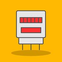 Electric Counter Filled Shadow Icon vector