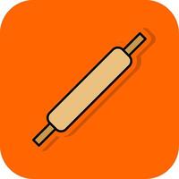 Rolling Pins Filled Orange background Icon vector