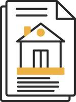 Property Document Skined Filled Icon vector