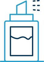 Deodorant Line Blue Two Color Icon vector