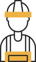 Builder Skined Filled Icon vector