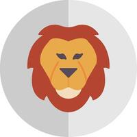 león plano escala icono vector