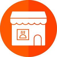 Grocery Store Glyph Red Circle Icon vector