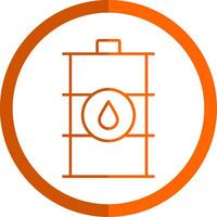 Barrel Line Orange Circle Icon vector