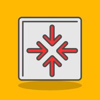 Minimize Filled Shadow Icon vector