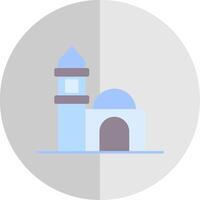 mezquita plano escala icono vector