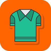 casual camisa lleno naranja antecedentes icono vector