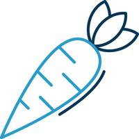 Carrot Line Blue Two Color Icon vector