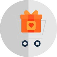 Shopping Cart Flat Scale Icon vector