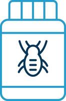 Pesticide Line Blue Two Color Icon vector