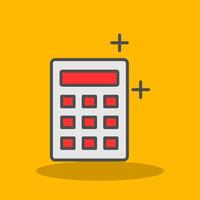 Calculator Filled Shadow Icon vector