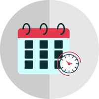 Schedule Flat Scale Icon vector