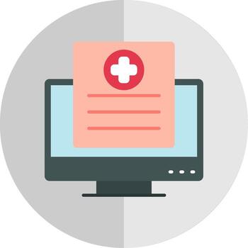 Computer Flat Scale Icon vector