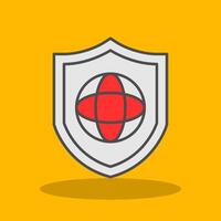 Protected Network Filled Shadow Icon vector