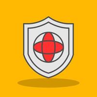 Protected Network Filled Shadow Icon vector