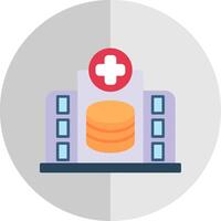 Hospital Database Flat Scale Icon vector