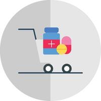 Trolley Flat Scale Icon vector