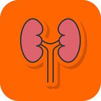 Urology Filled Orange background Icon vector