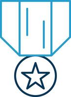 Medal Of Honor Line Blue Two Color Icon vector