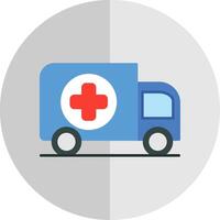 Ambulance Flat Scale Icon vector