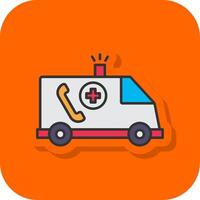 Emergency Filled Orange background Icon vector