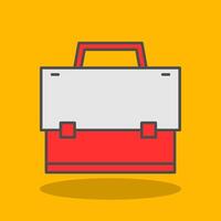 Suitcase Filled Shadow Icon vector