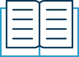 Book Line Blue Two Color Icon vector