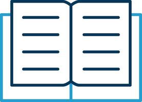 Book Line Blue Two Color Icon vector