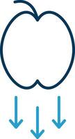 Gravity Line Blue Two Color Icon vector