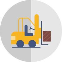 Forklift Flat Scale Icon vector