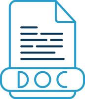 Doc Line Blue Two Color Icon vector