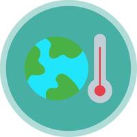 Global Warming Flat Multi Circle Icon vector