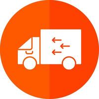 Delivery Glyph Red Circle Icon vector