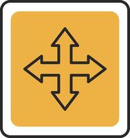 Cross Symbol Skined Filled Icon vector