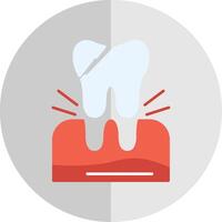 diente extracción plano escala icono vector