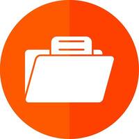 Files Glyph Red Circle Icon vector