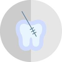 Root Canal Flat Scale Icon vector