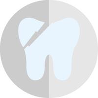 Broken Tooth Flat Scale Icon vector