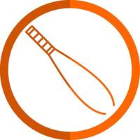 Tweezers Line Orange Circle Icon vector