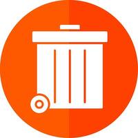 Refuse Glyph Red Circle Icon vector