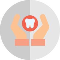 dental cuidado plano escala icono vector