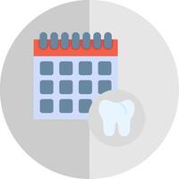 Dental Schedule Flat Scale Icon vector