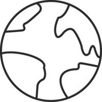 Planet Earth Skined Filled Icon vector