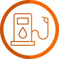 Oil Line Orange Circle Icon vector