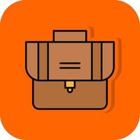 Suitcase Filled Orange background Icon vector