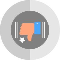 Dislike Flat Scale Icon vector