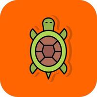 Tortuga lleno naranja antecedentes icono vector